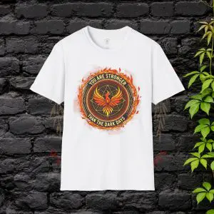 You Are Stronger Than the Dark Days T-Shirt – white