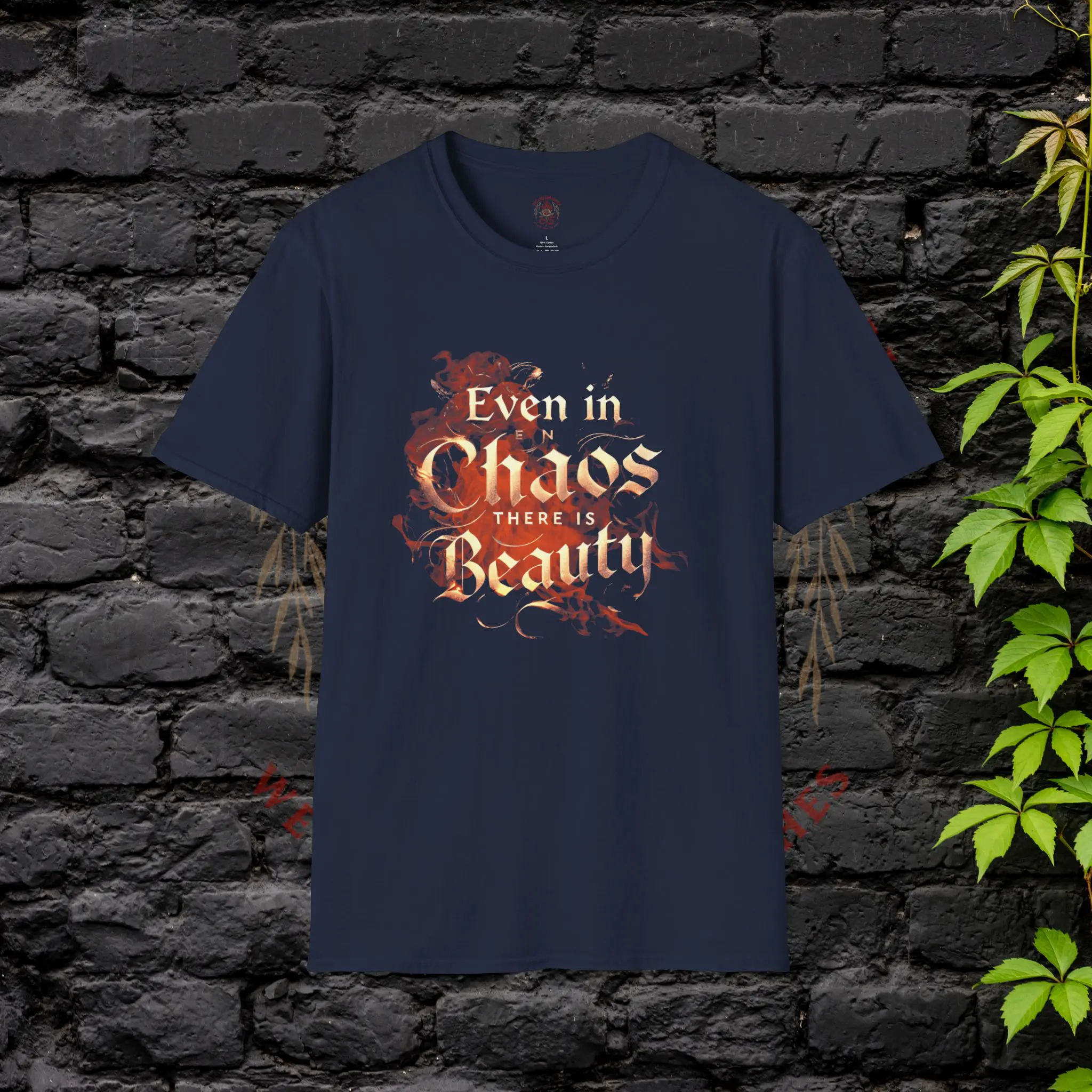 Even in Chaos There is Beauty T-Shirt – Navy