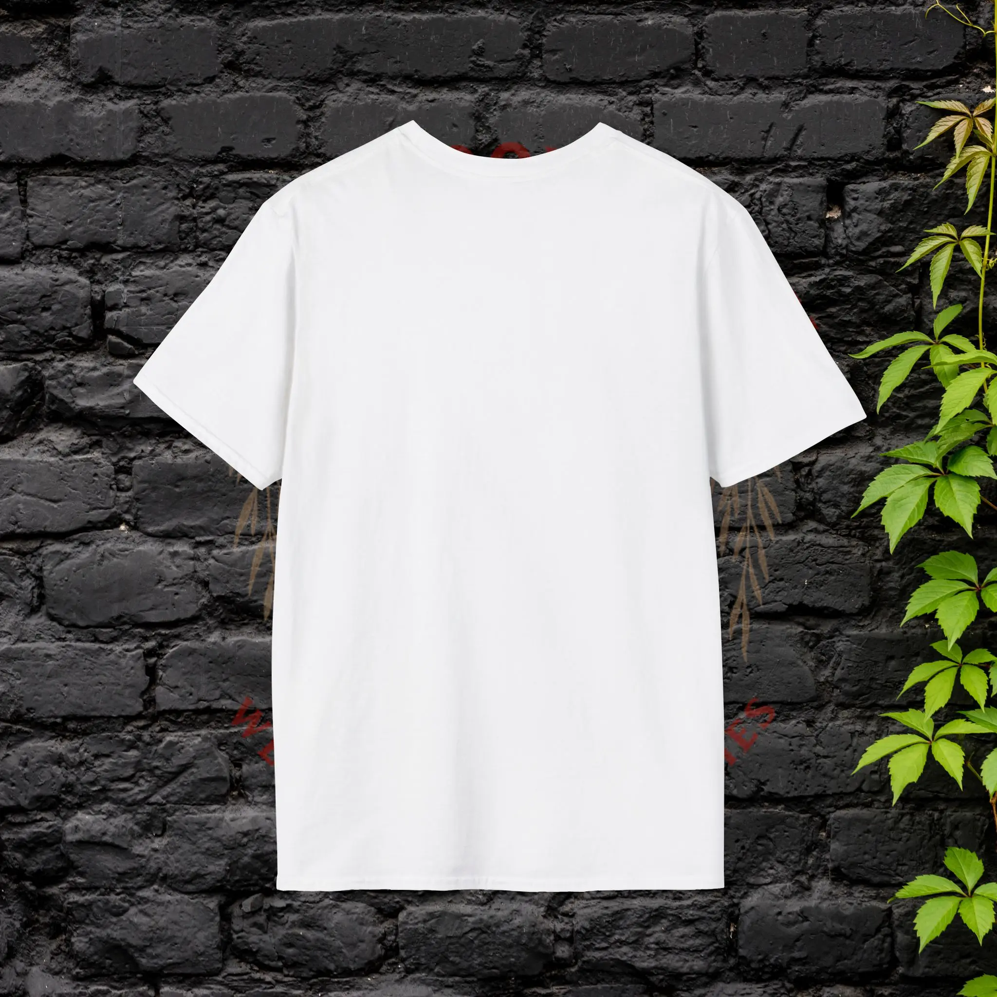 White t-shirt back view
