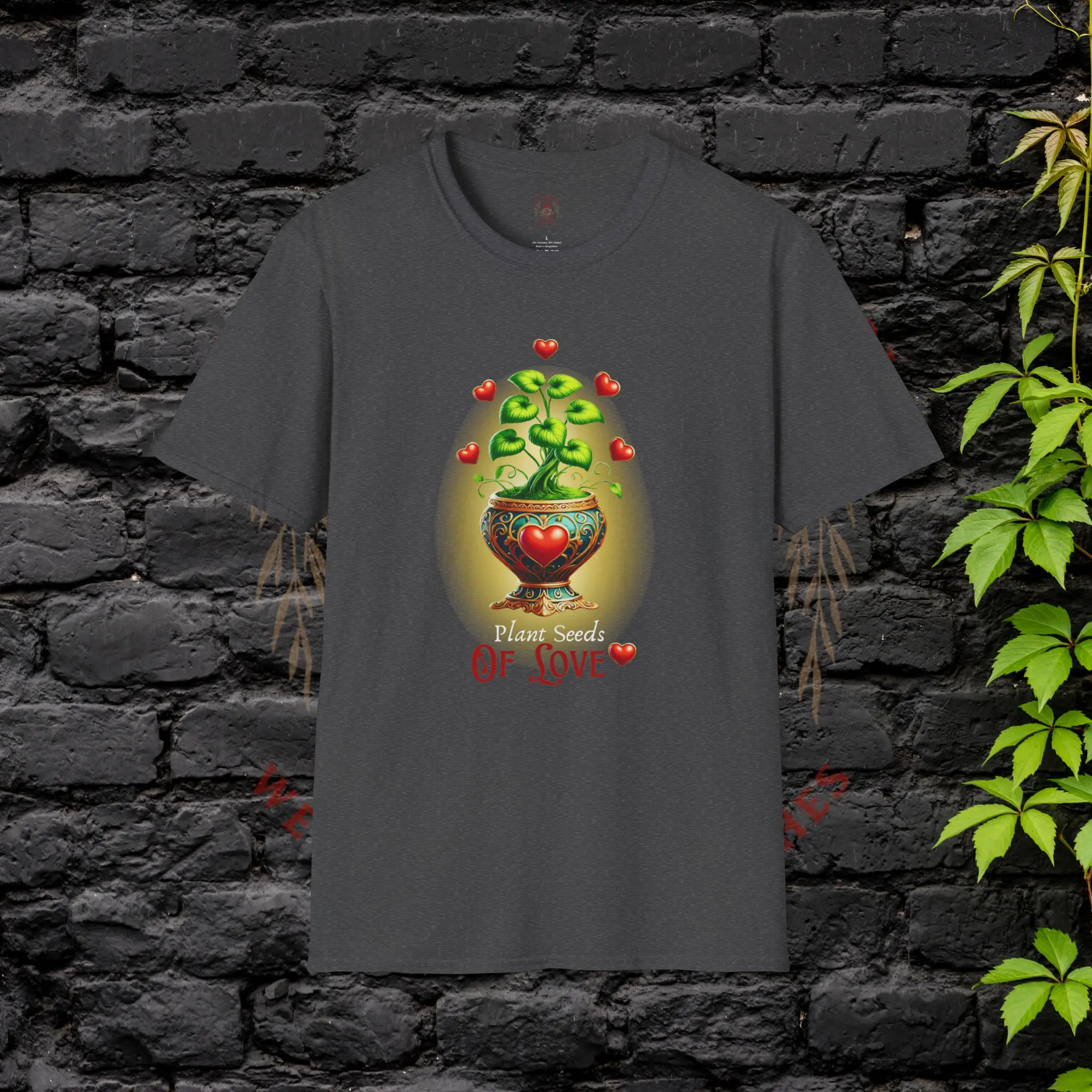 Plant Seeds of Love T-Shirt – Dark Gray