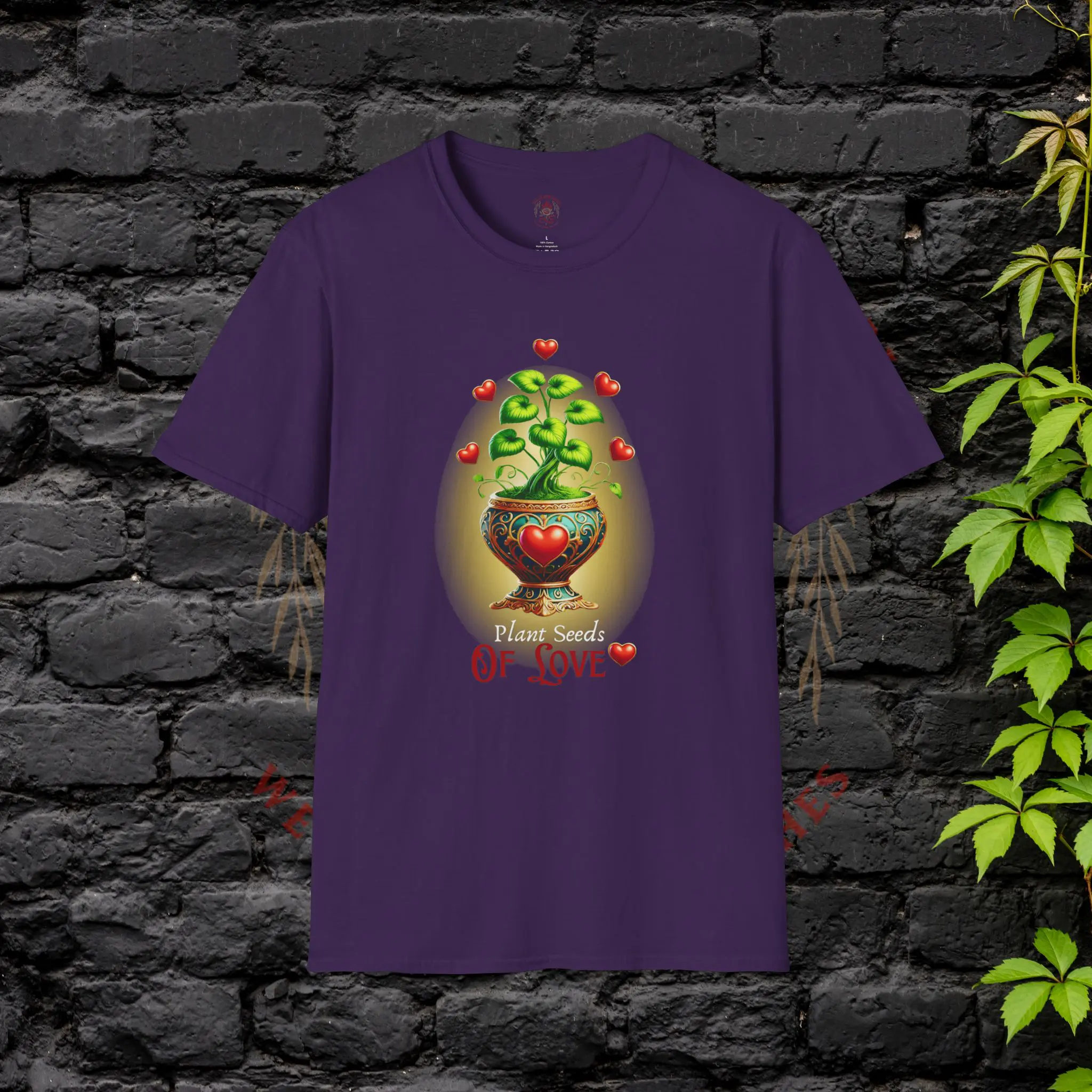 Plant Seeds of Love T-Shirt – Purple