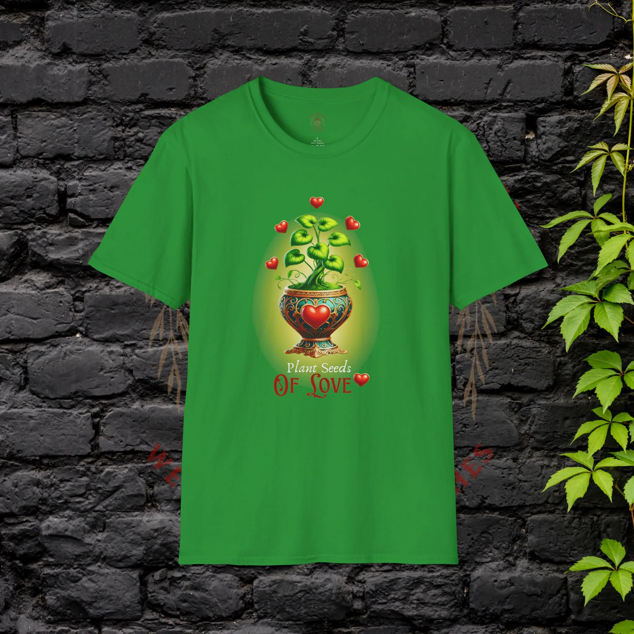 Plant Seeds of Love T-Shirt – Green