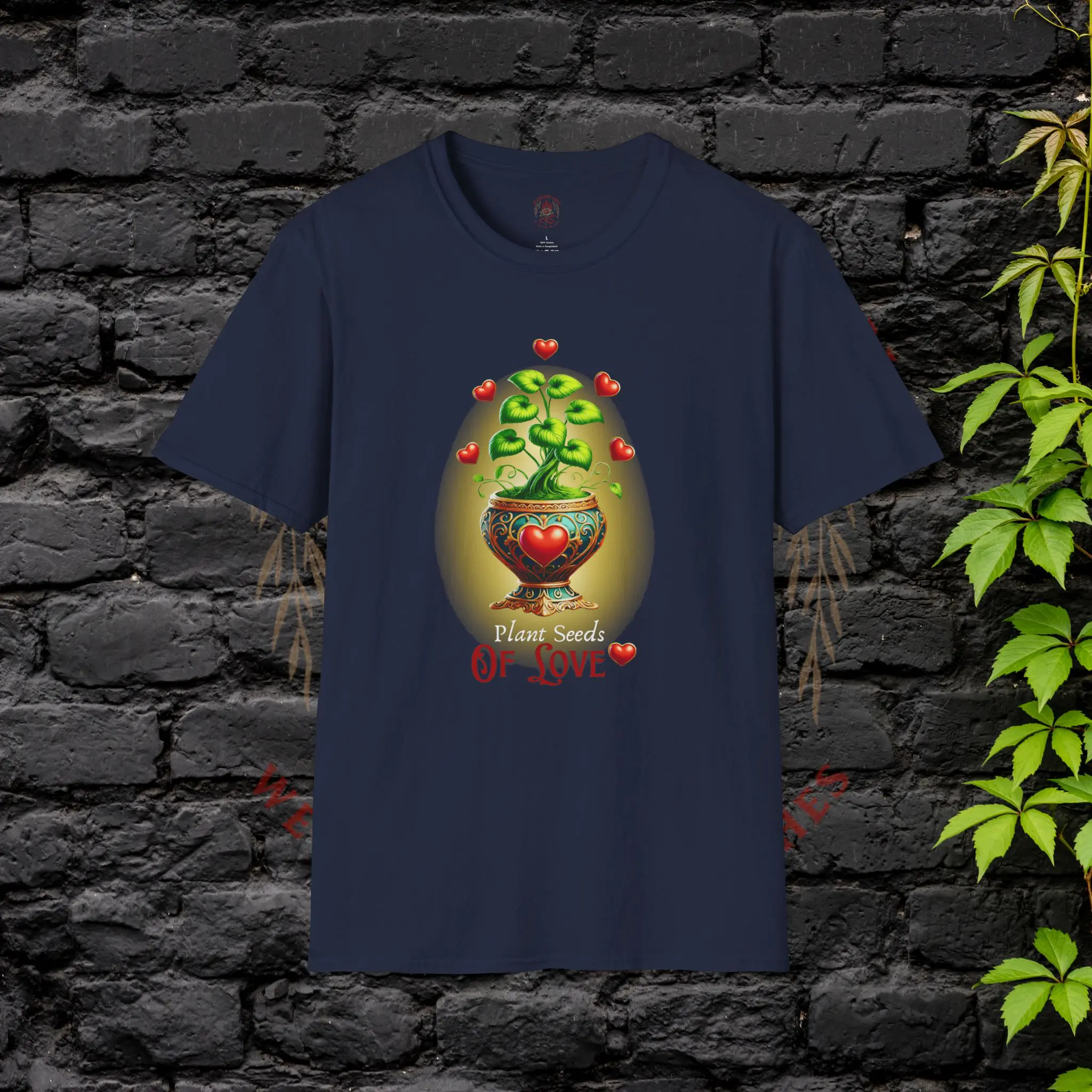 Plant Seeds of Love T-Shirt – Navy