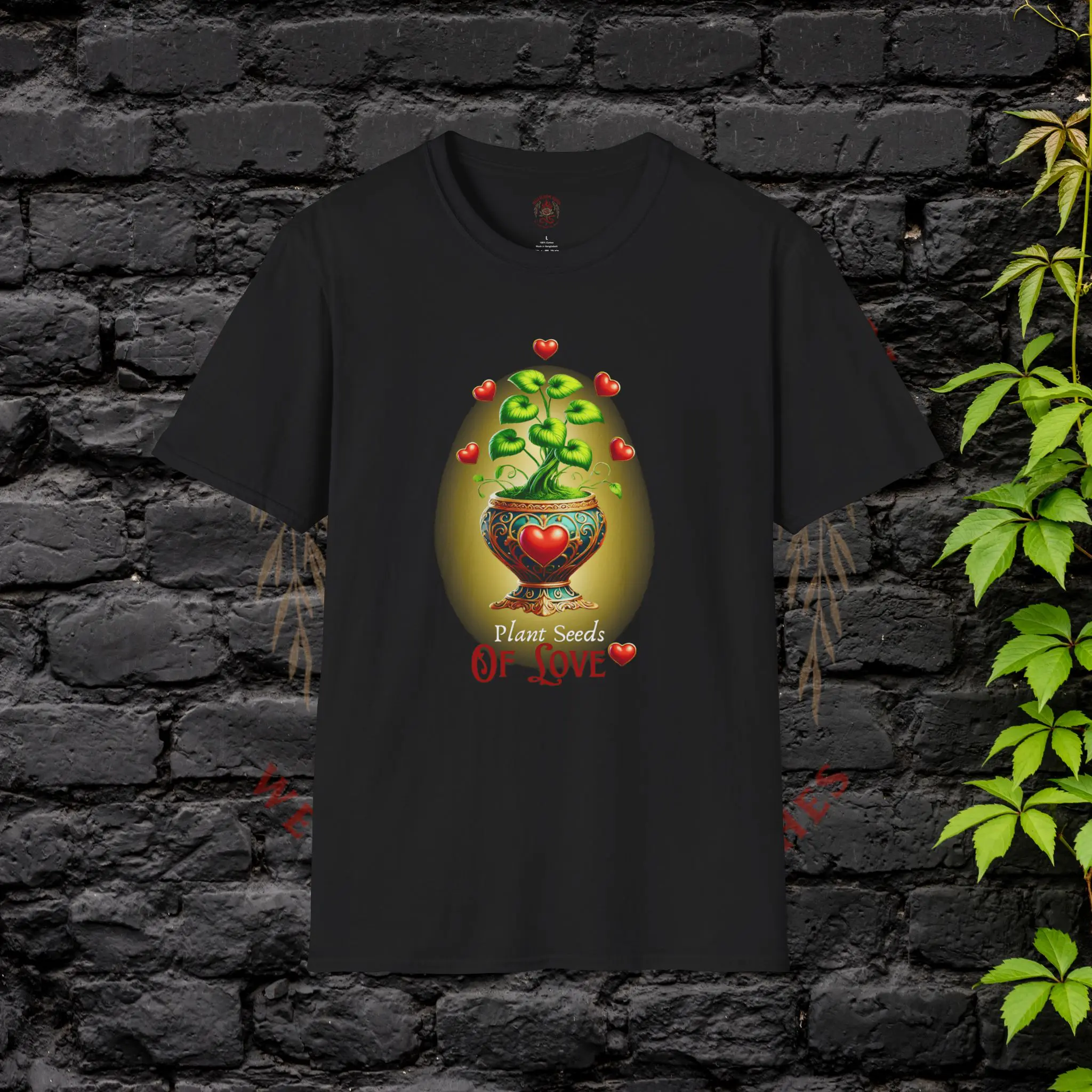 Plant Seeds of Love T-Shirt – Black