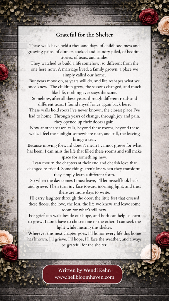 Hellbloom Haven | Awaken in the Poetry Portal · Words That Heal & Transform gratitude for the shelter