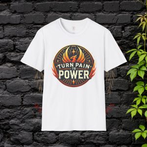 Empowering Quote Tee, Motivational Turn Pain to Power Tee