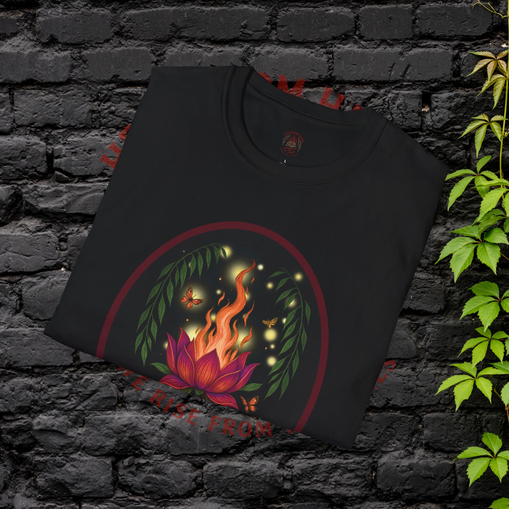 Empowerment Tee- "Hellbloom: Rise From the Flame"– Art & Poetry Edition - Image 8