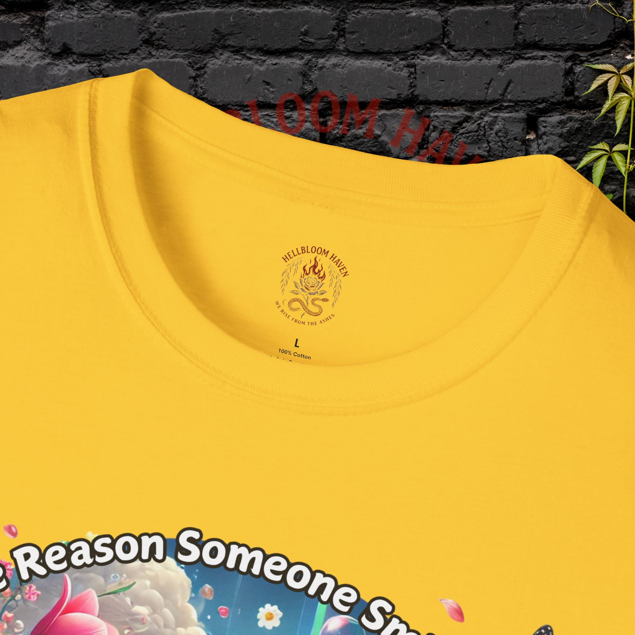 Bee the Reason Someone Smiles Today Uplifting Floral Unisex T-Shirt - Image 15