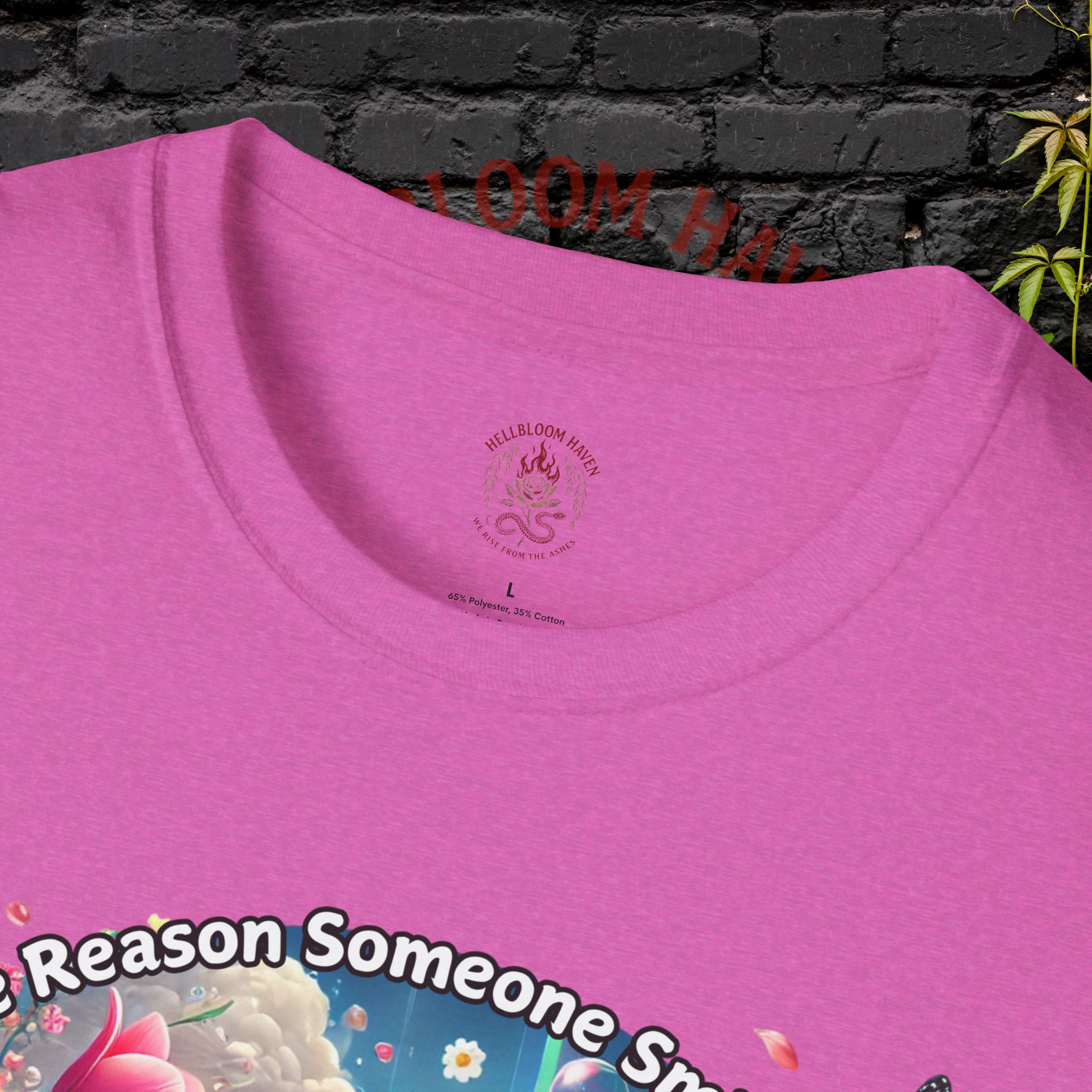 Bee the Reason Someone Smiles Today Uplifting Floral Unisex T-Shirt - Image 47