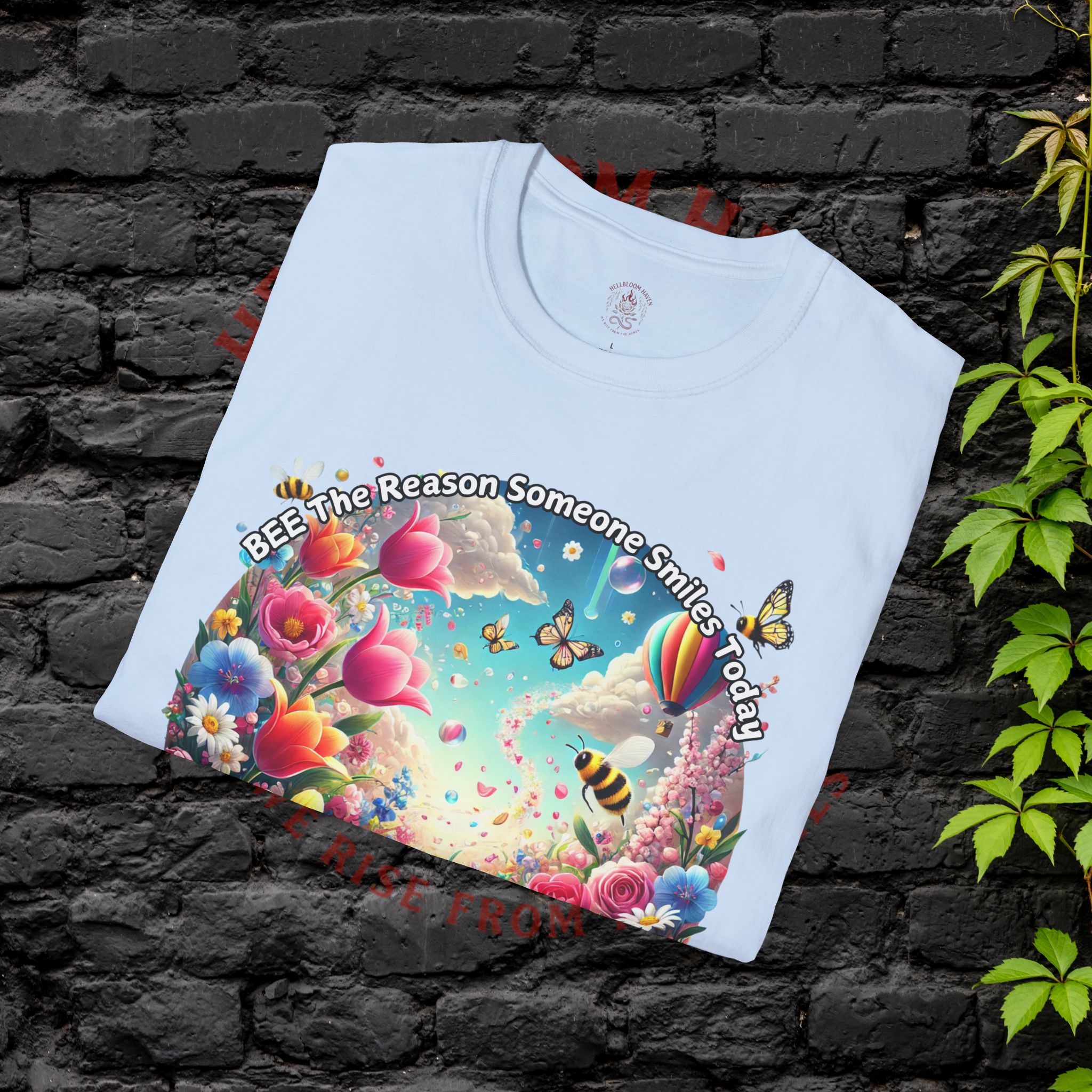 Bee the Reason Someone Smiles Today Uplifting Floral Unisex T-Shirt - Image 32
