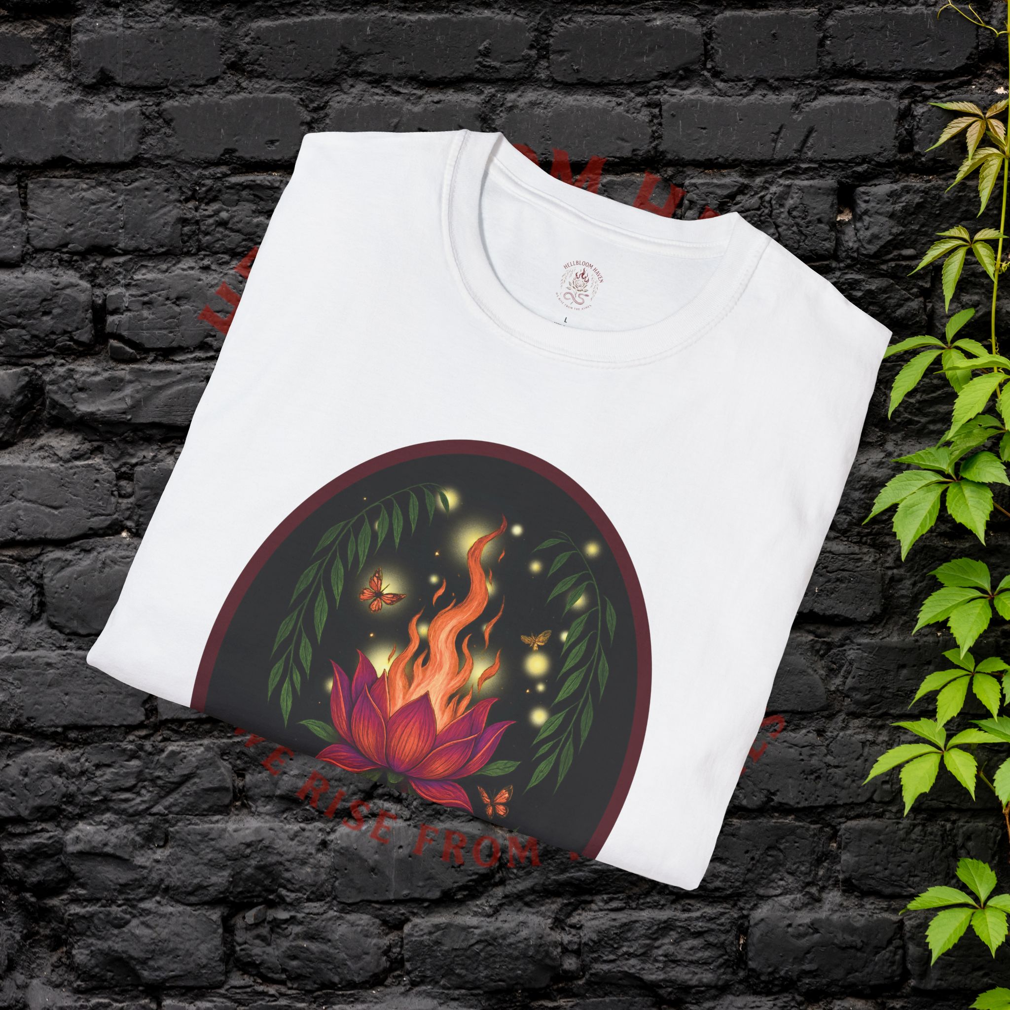 Empowerment Tee- "Hellbloom: Rise From the Flame"– Art & Poetry Edition - Image 4