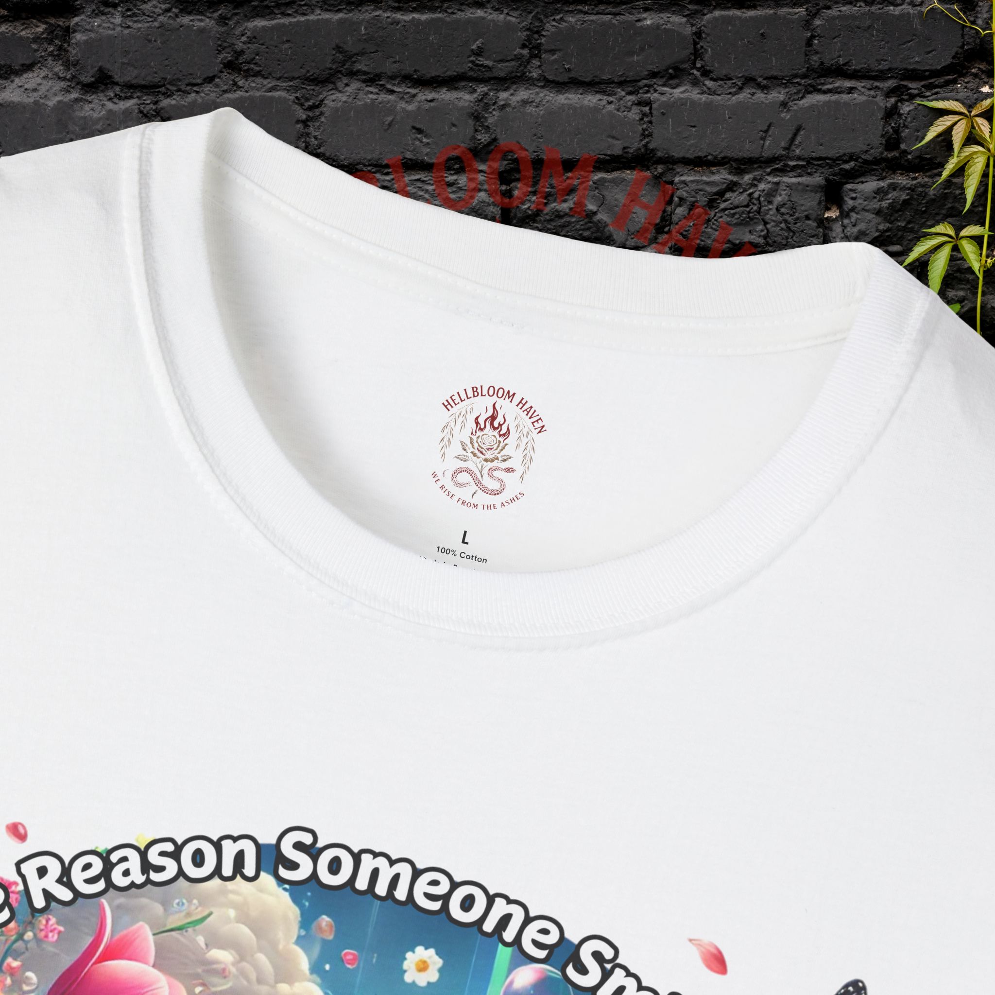 Bee the Reason Someone Smiles Today Uplifting Floral Unisex T-Shirt - Image 3