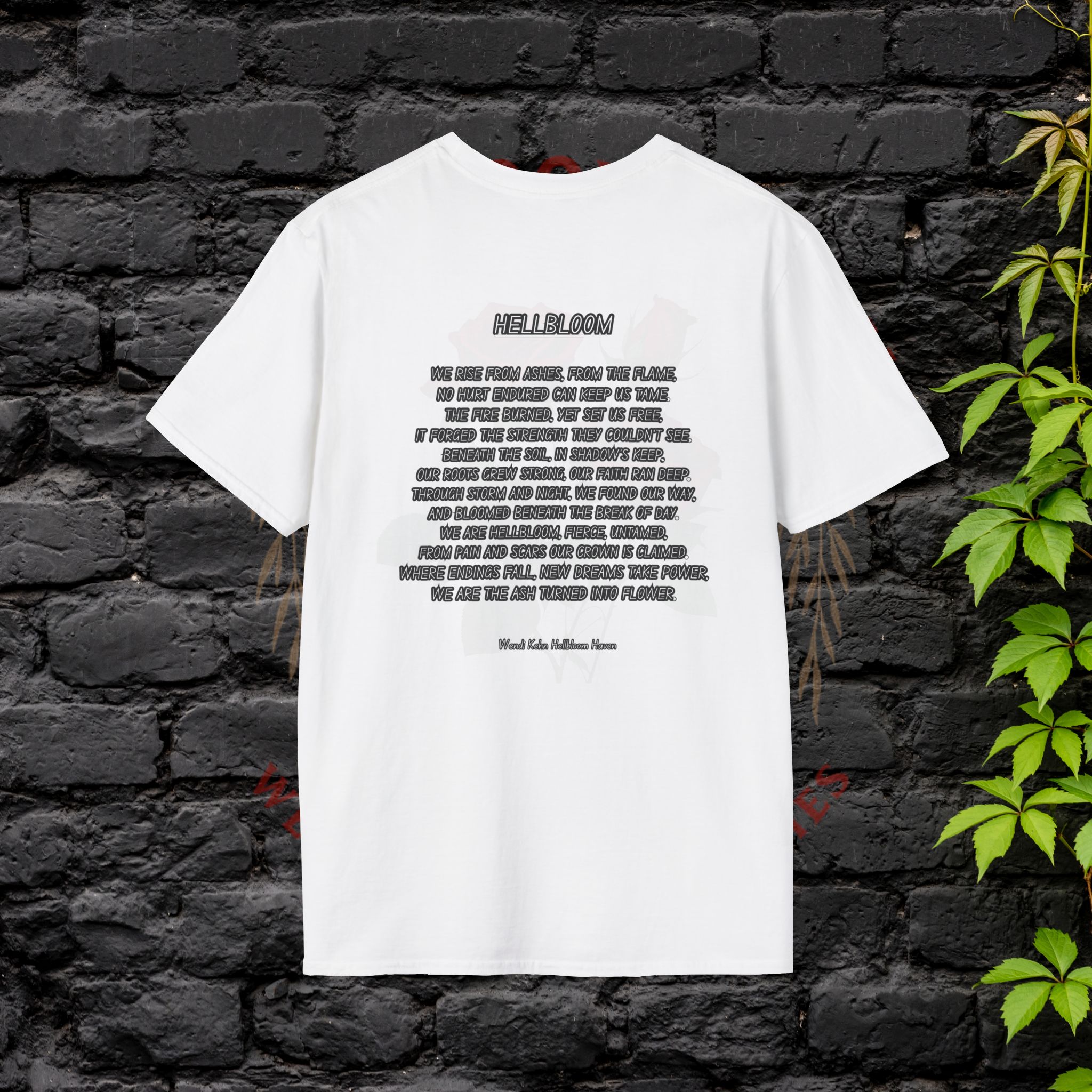 Empowerment Tee- "Hellbloom: Rise From the Flame"– Art & Poetry Edition - Image 2