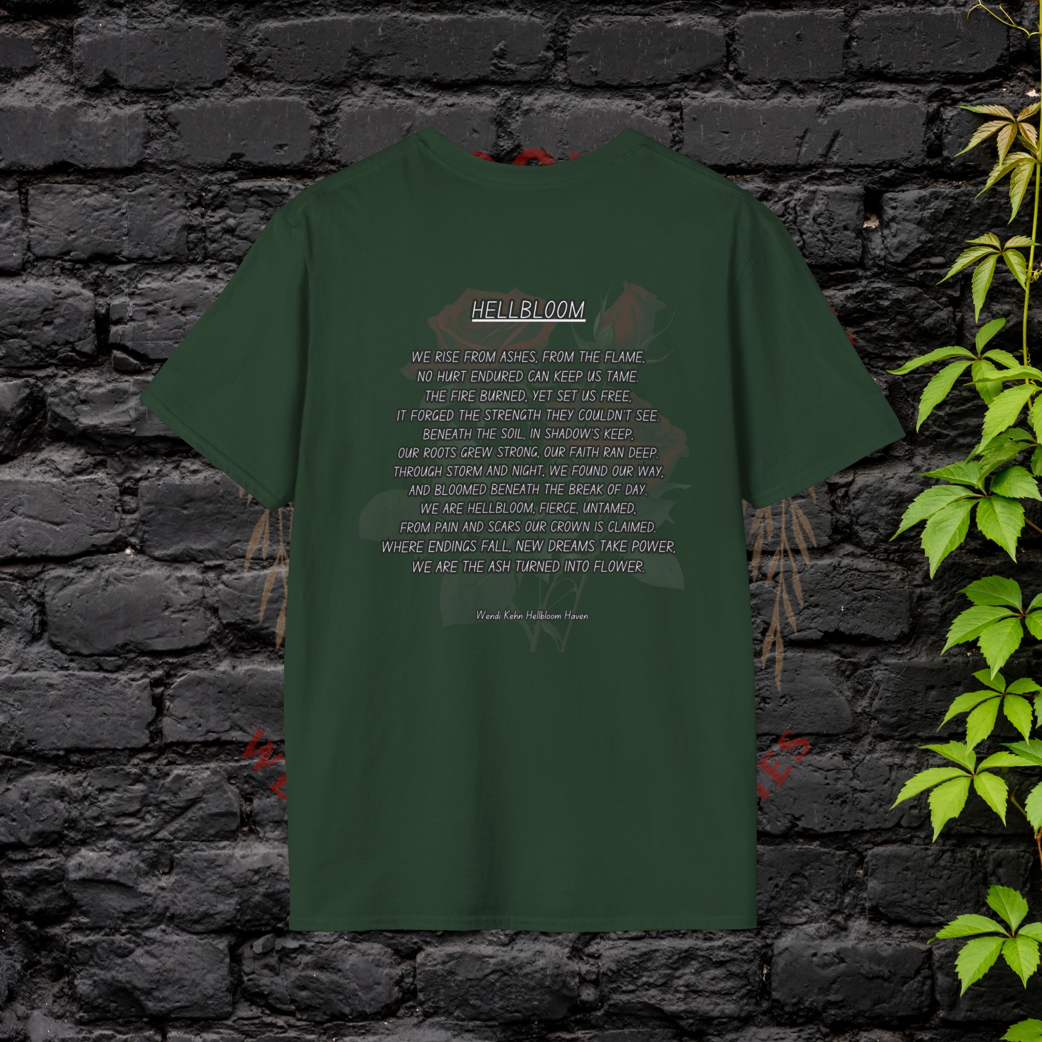 Empowerment Tee- "Hellbloom: Rise From the Flame"– Art & Poetry Edition - Image 14