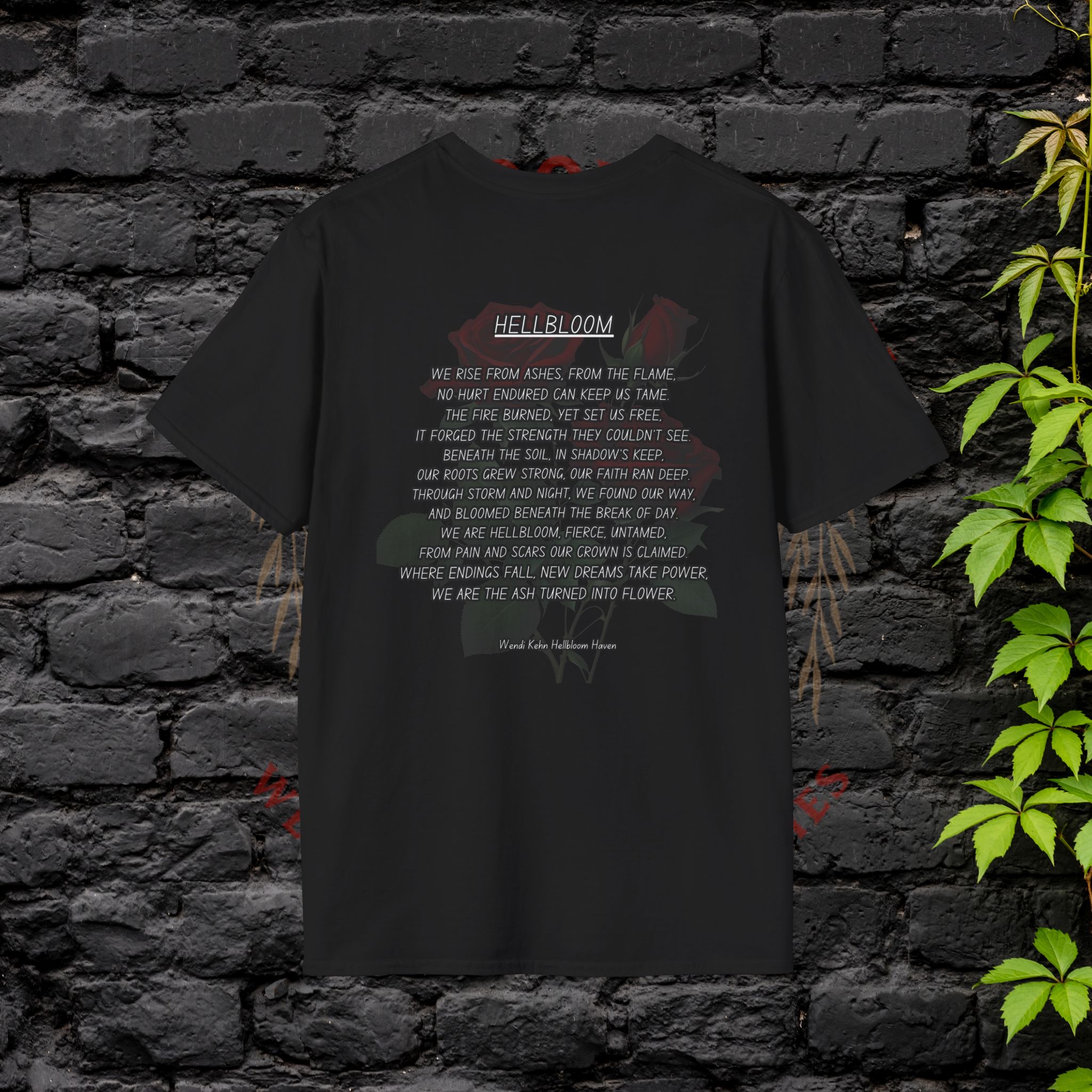 Empowerment Tee- "Hellbloom: Rise From the Flame"– Art & Poetry Edition - Image 6