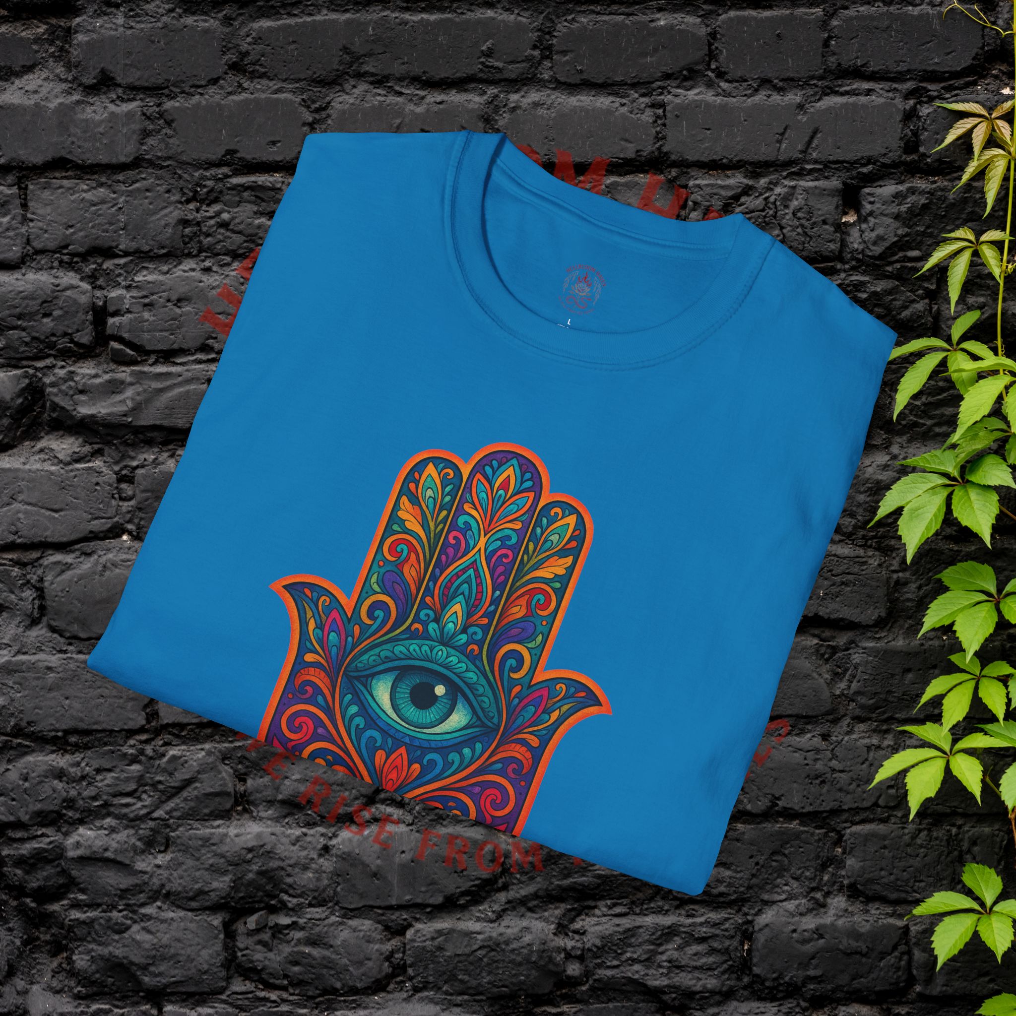 Bohemian Hamsa T-Shirt | Unisex Softstyle Tee for Spiritual Vibes - Image 40