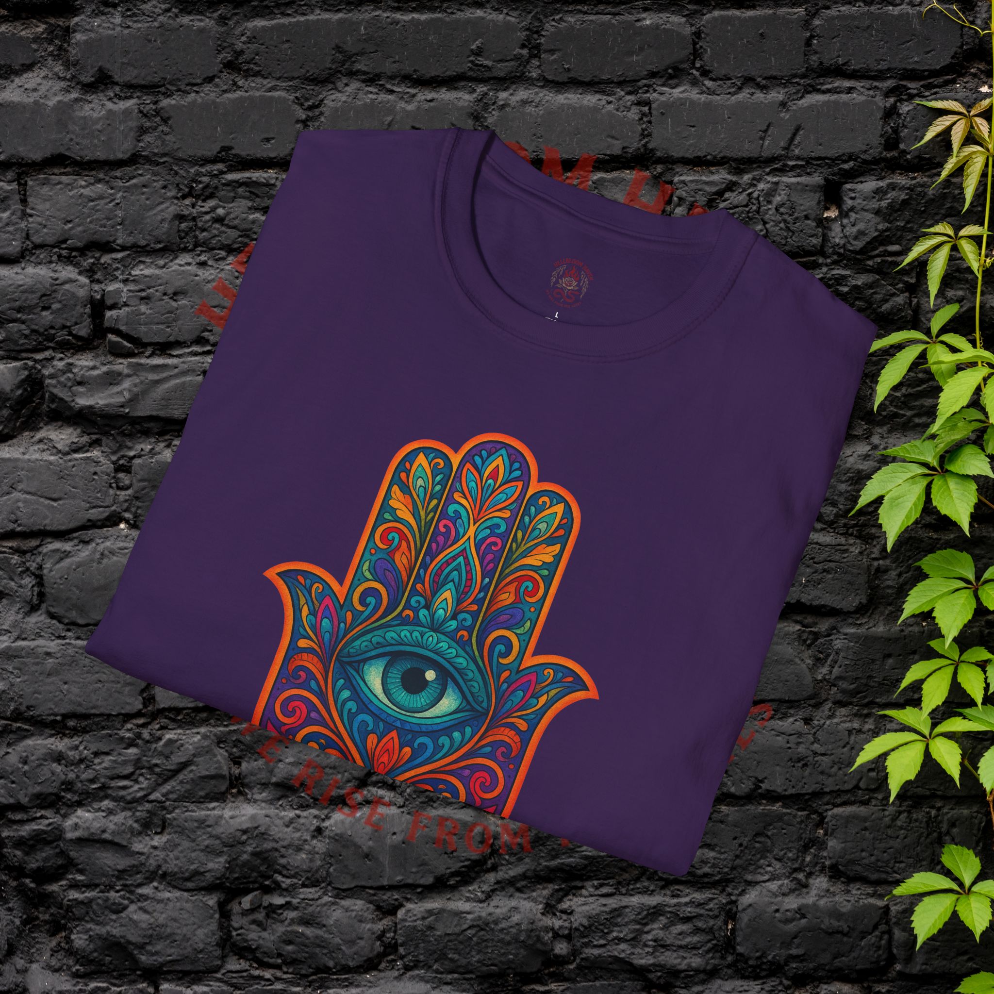 Bohemian Hamsa T-Shirt | Unisex Softstyle Tee for Spiritual Vibes - Image 52
