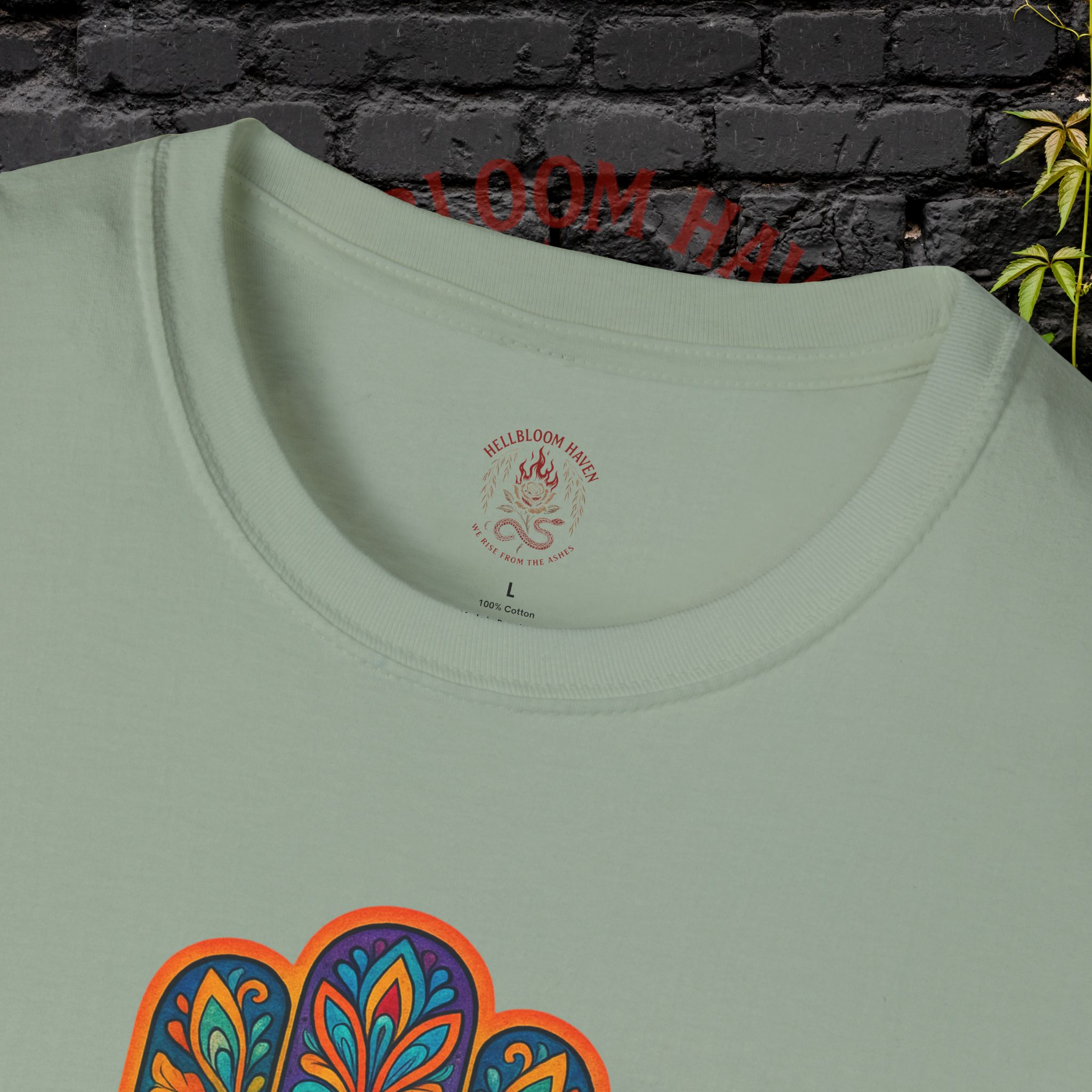 Bohemian Hamsa T-Shirt | Unisex Softstyle Tee for Spiritual Vibes - Image 23