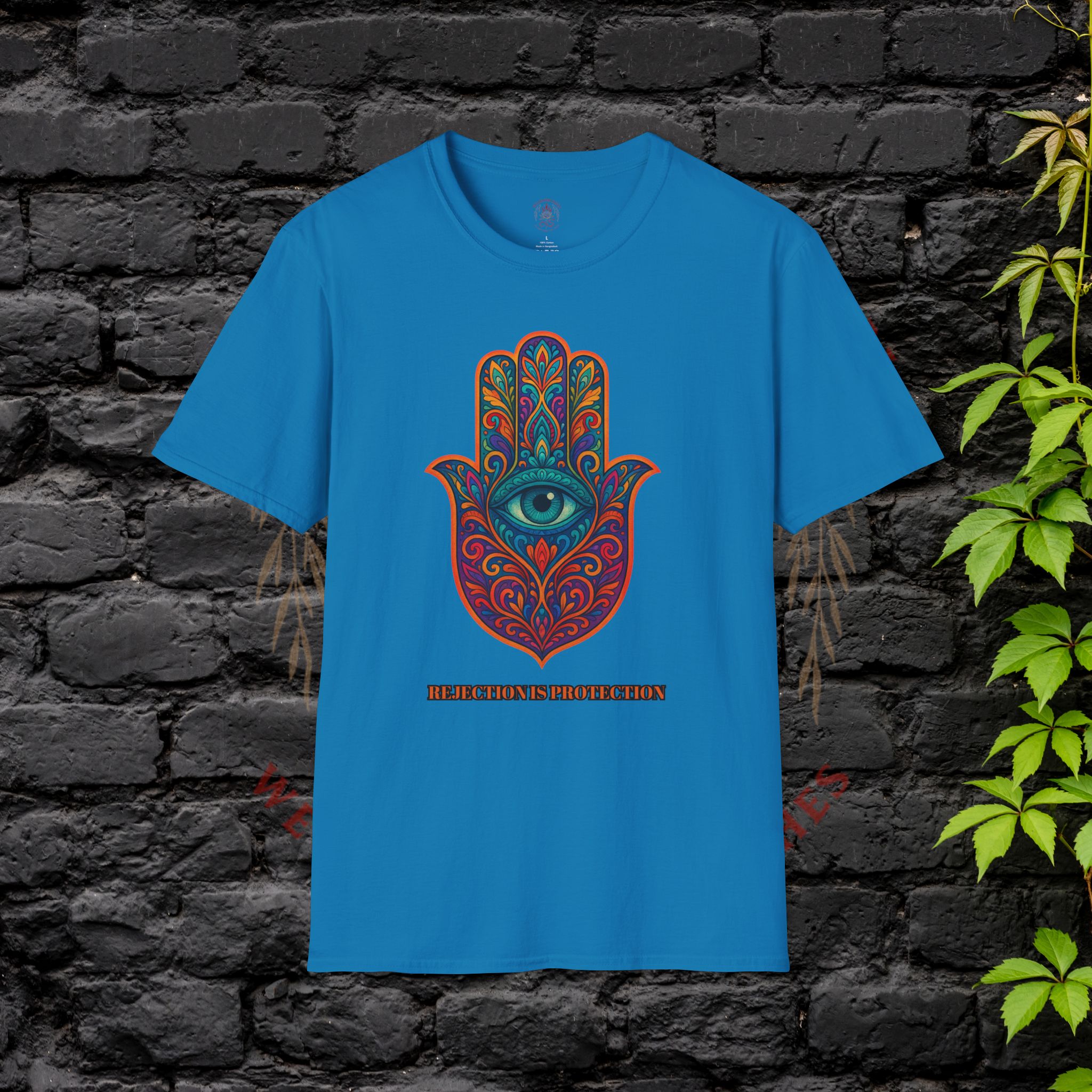 Bohemian Hamsa T-Shirt | Unisex Softstyle Tee for Spiritual Vibes - Image 37