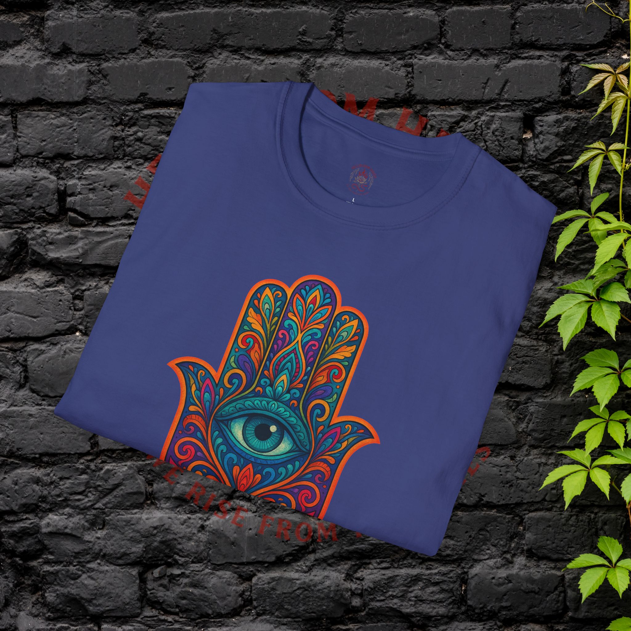 Bohemian Hamsa T-Shirt | Unisex Softstyle Tee for Spiritual Vibes - Image 48