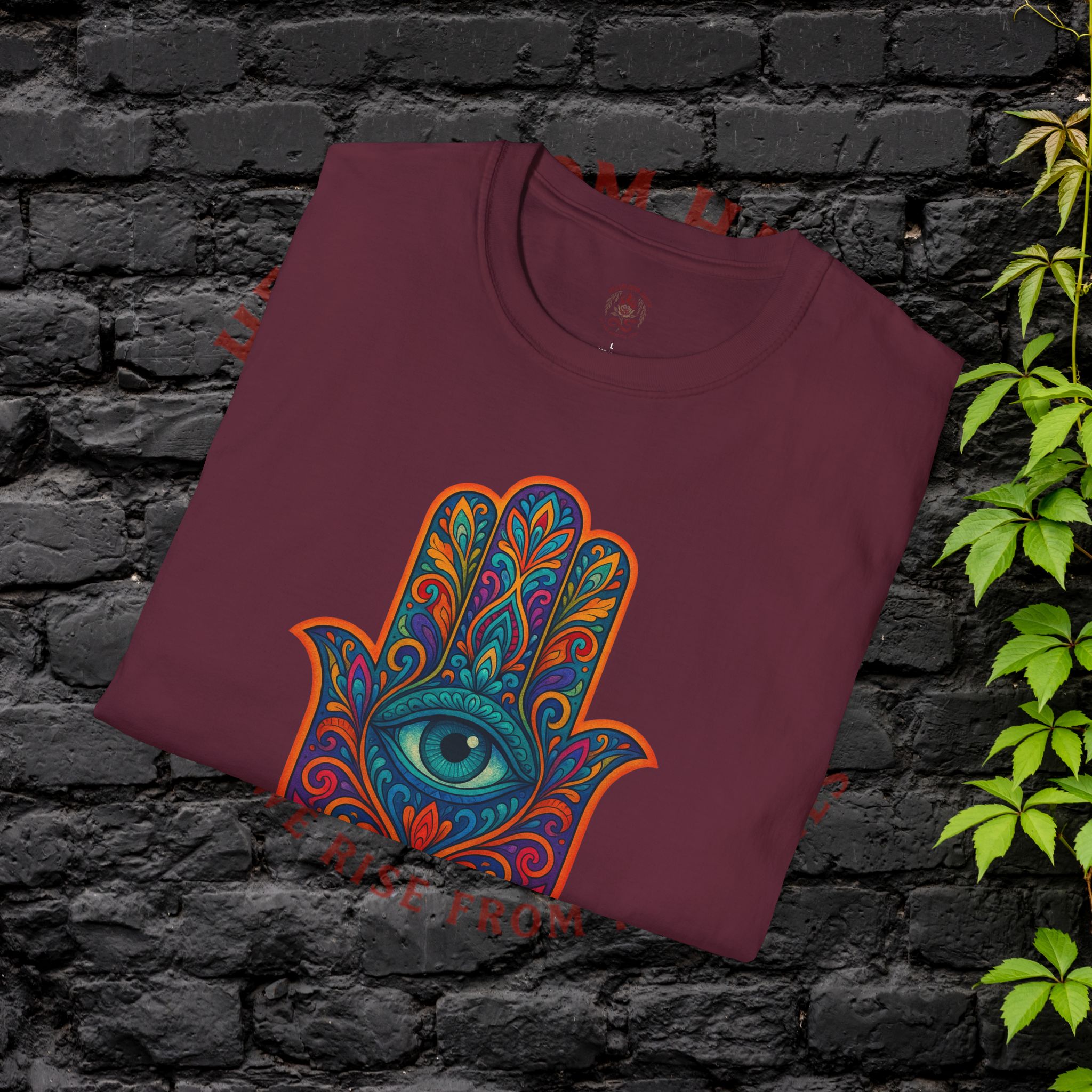 Bohemian Hamsa T-Shirt | Unisex Softstyle Tee for Spiritual Vibes - Image 20