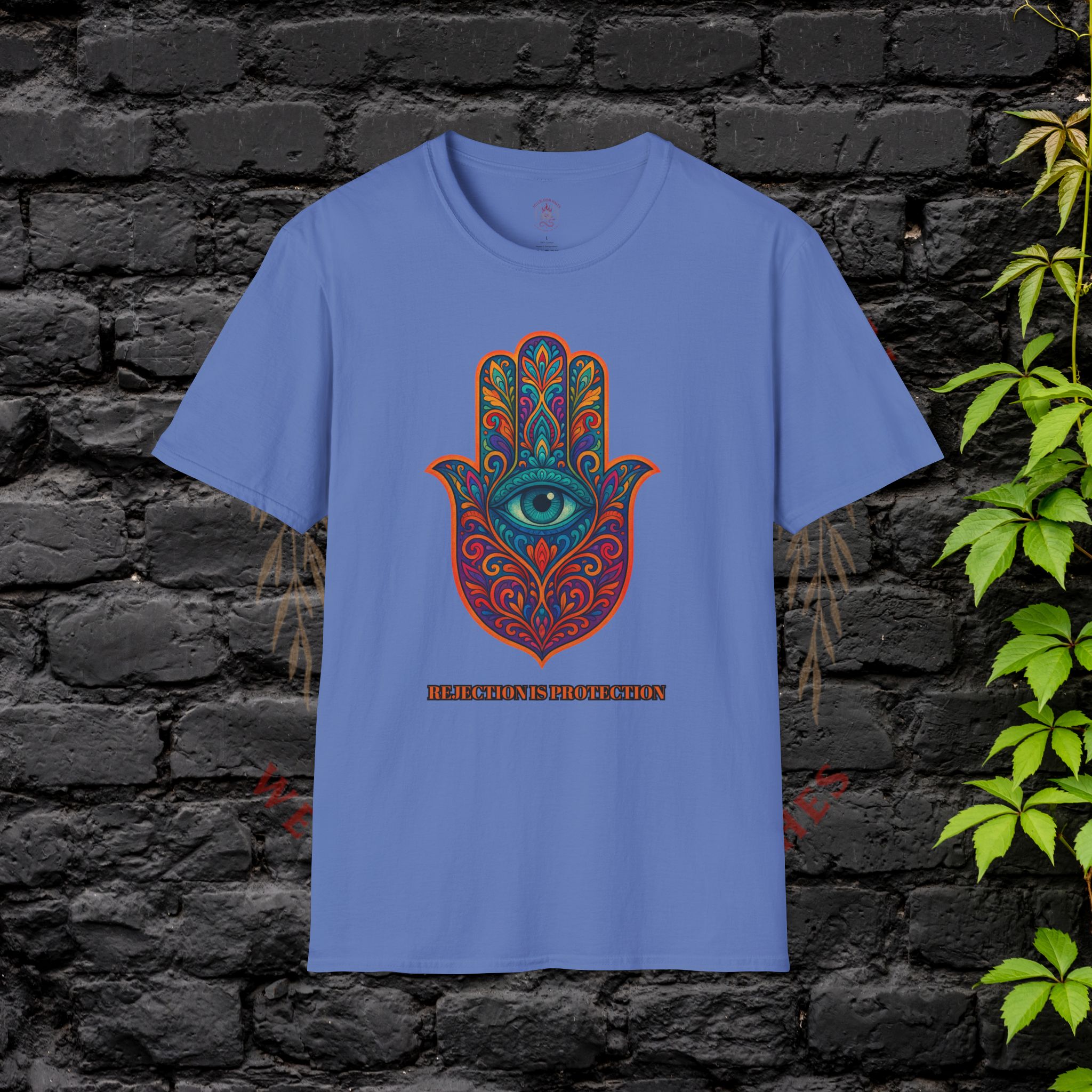 Bohemian Hamsa T-Shirt | Unisex Softstyle Tee for Spiritual Vibes - Image 33