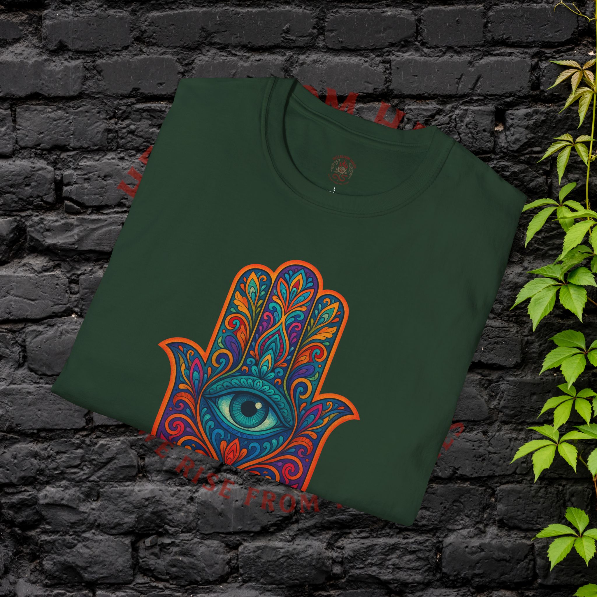 Bohemian Hamsa T-Shirt | Unisex Softstyle Tee for Spiritual Vibes - Image 28
