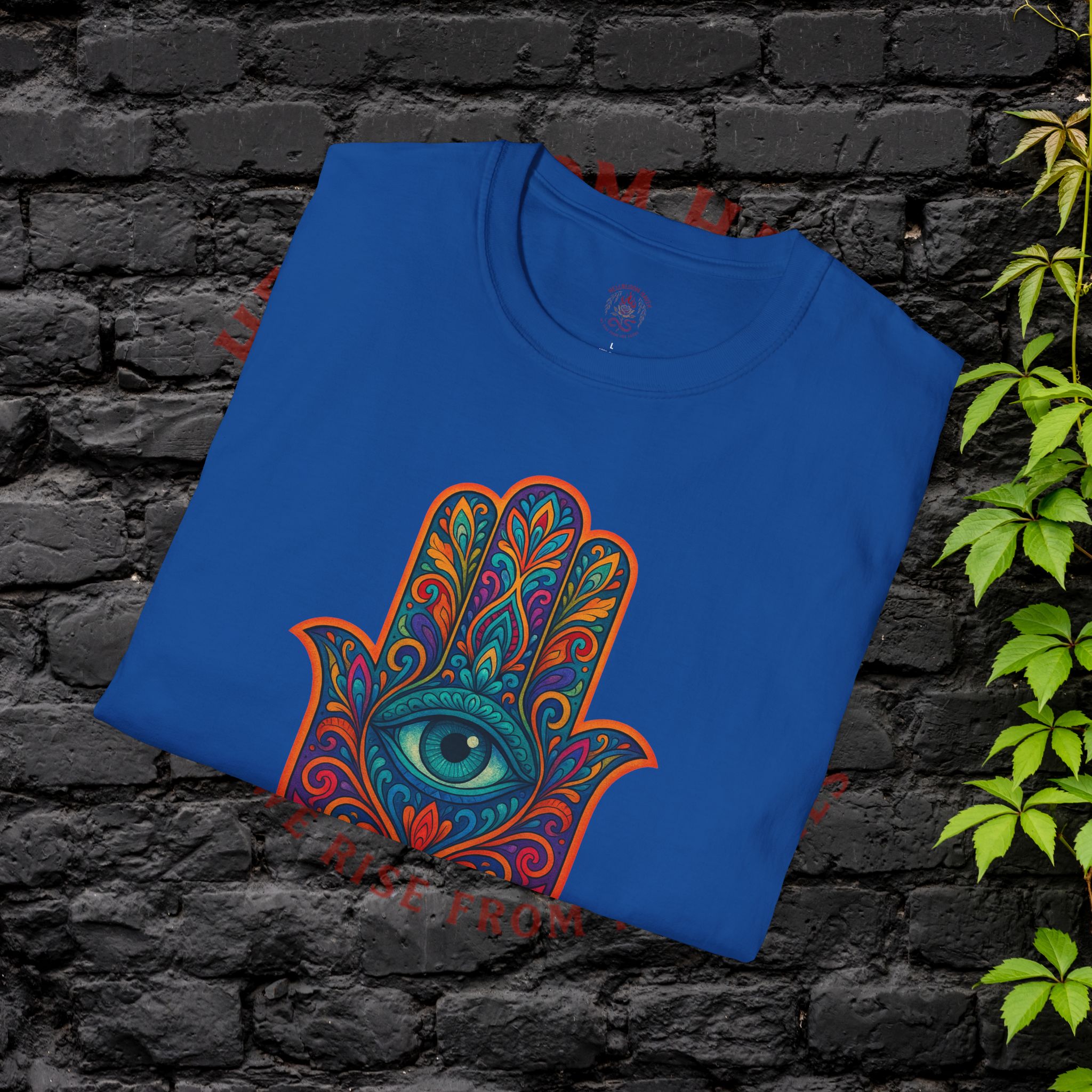 Bohemian Hamsa T-Shirt | Unisex Softstyle Tee for Spiritual Vibes - Image 44
