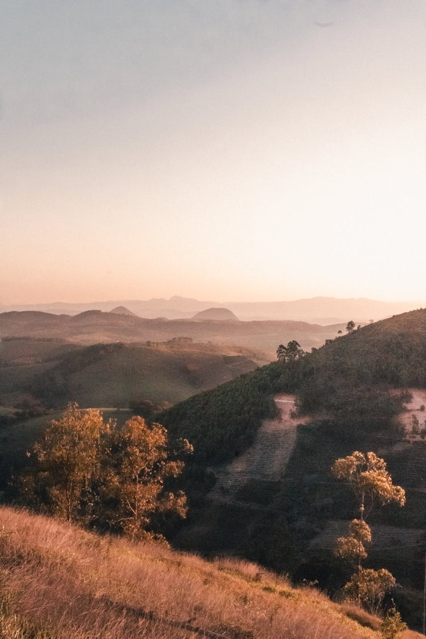 Valley landscape with winding road