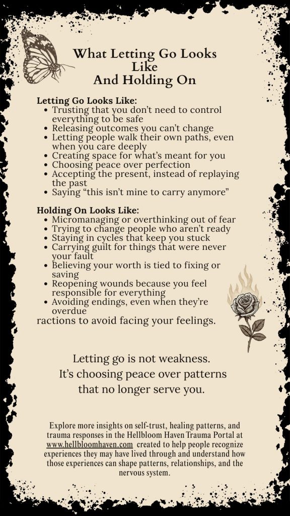 What Letting Go Looks Like And Holding On