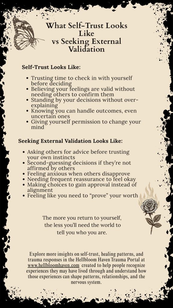 What Self Trust Looks Like vs Seeking External Validation