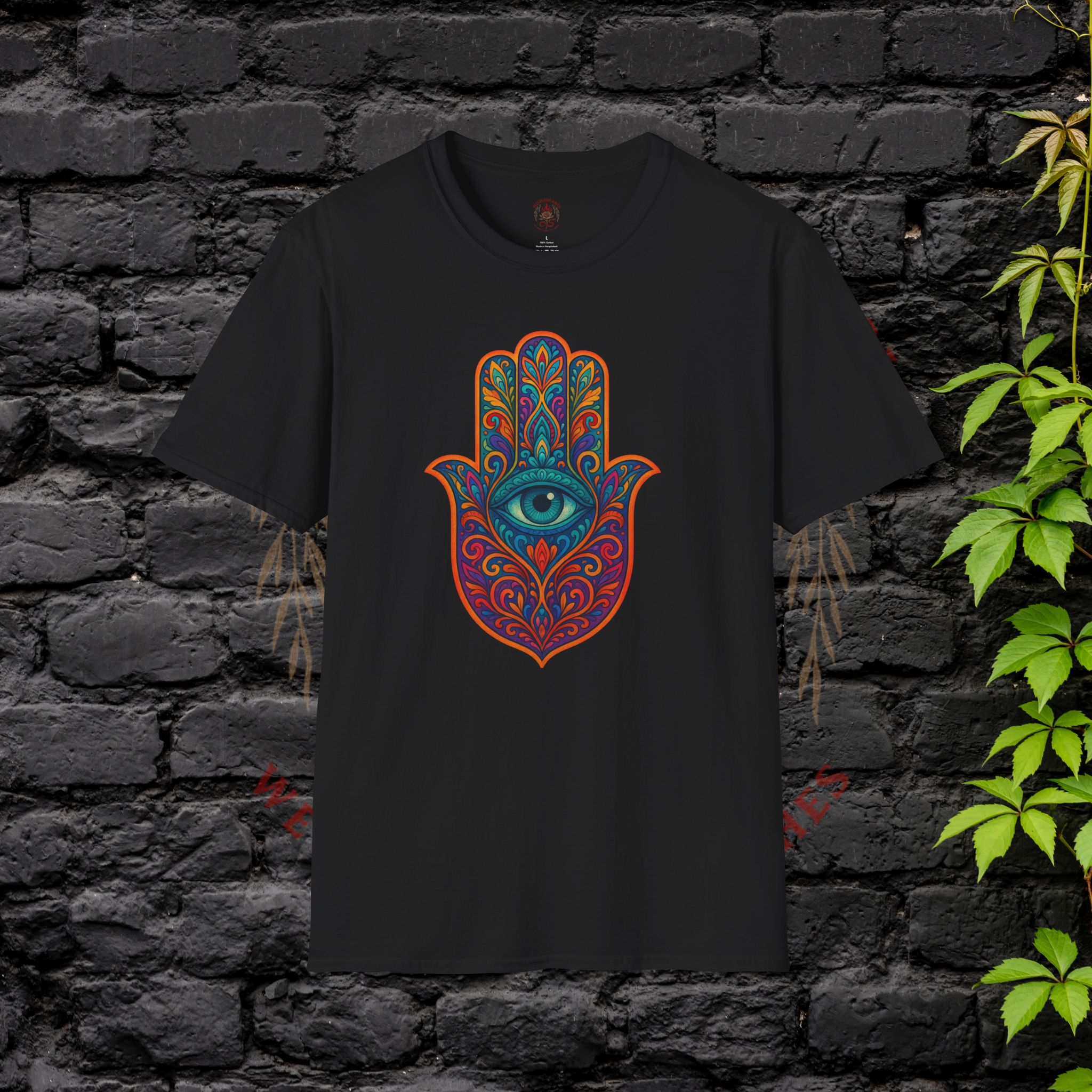 front of black Hamsa Shirt