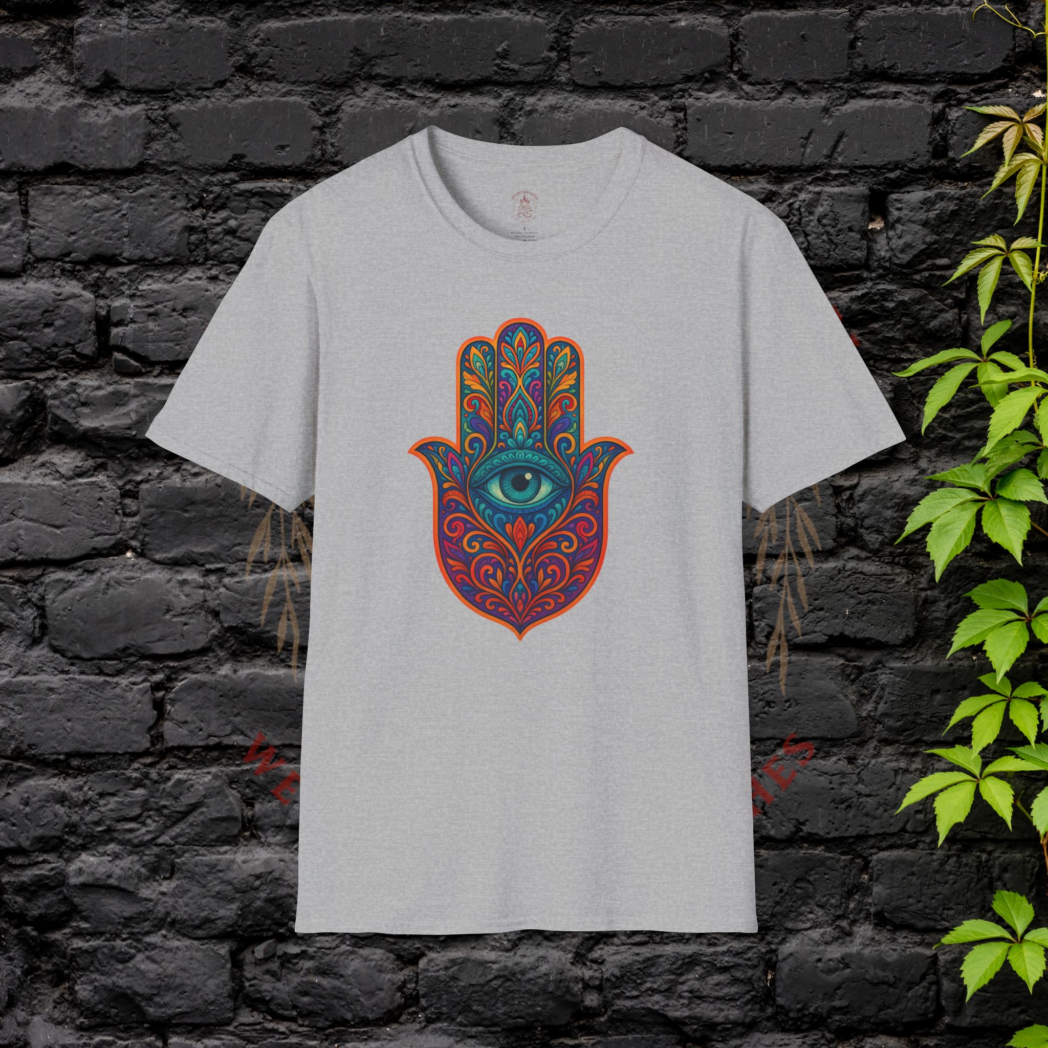 front of grey Hamsa Shirt